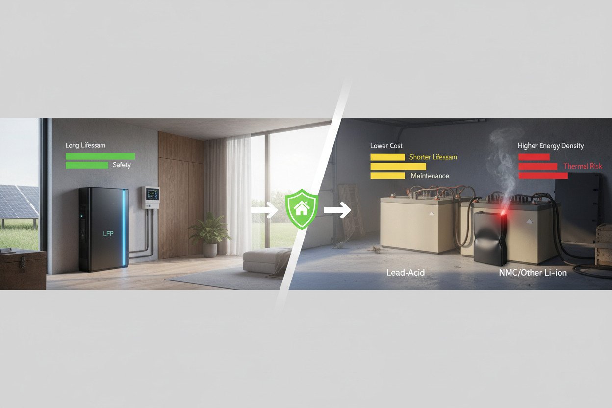 Bateria LFP kontra inne technologie — porównanie dla domu