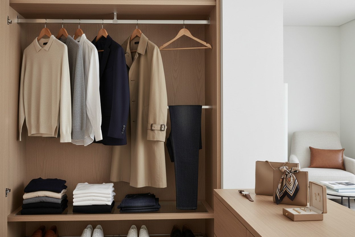 Garderoba w stylu quiet luxury — konkretne elementy i co kupować