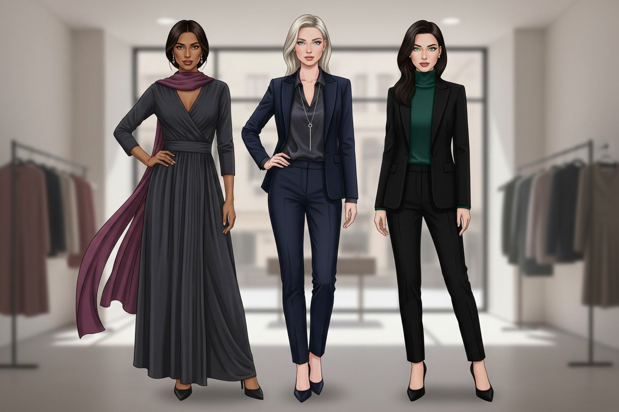 Kolory odchudzające przy różnych typach urody