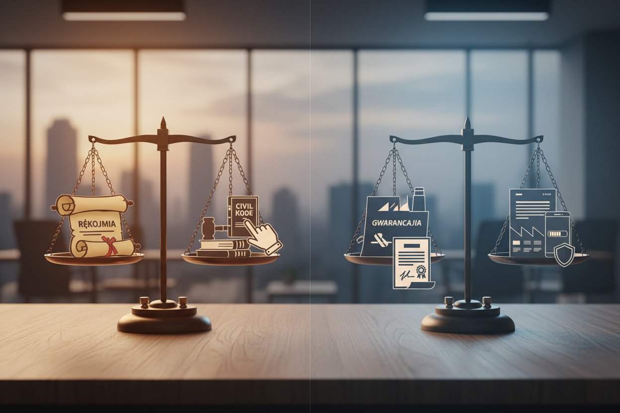 Rękojmia i gwarancja — dwie różne podstawy reklamacji produktu