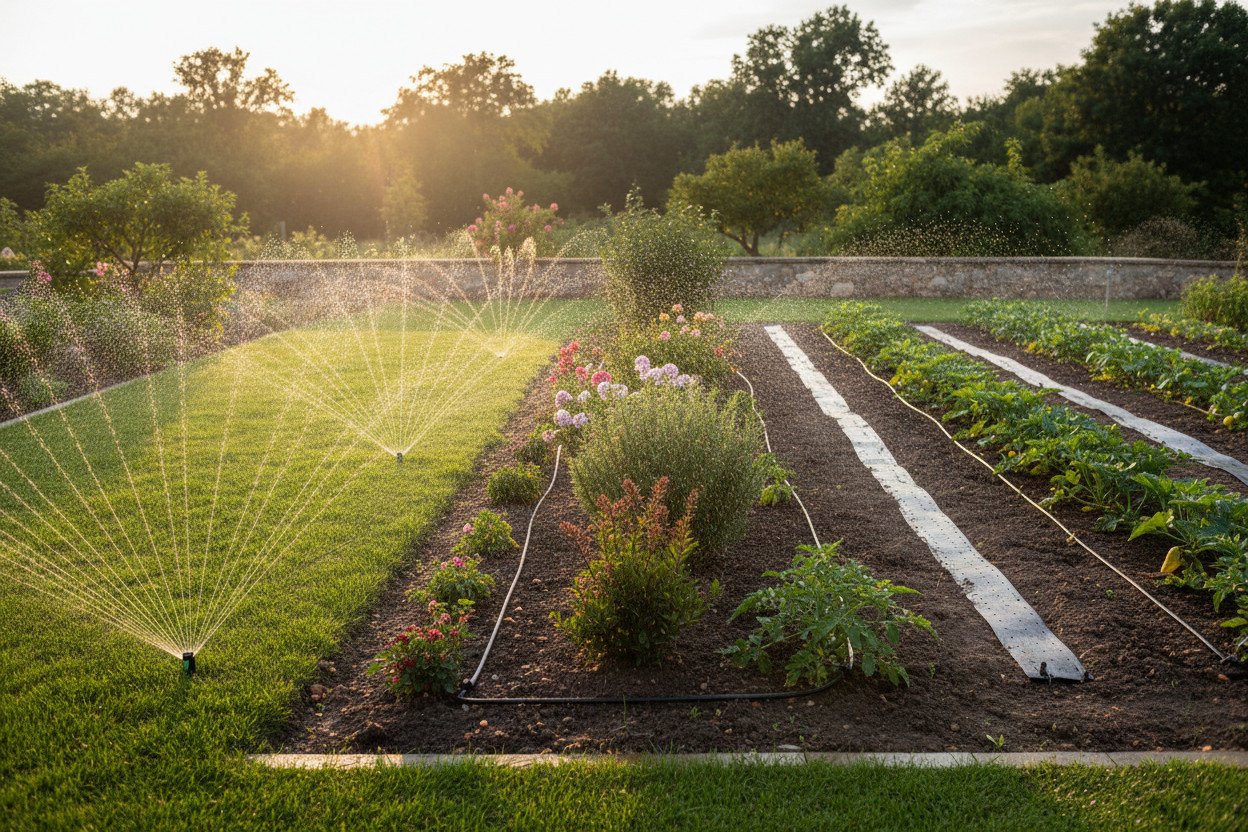 Rodzaje systemów nawadniania — zraszacze, kroplowanie i taśmy