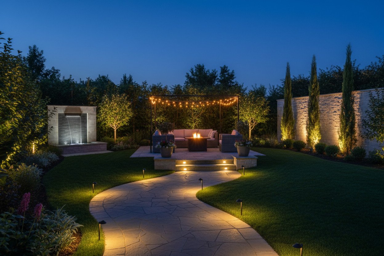 Strefy oświetleniowe ogrodu i ich funkcje