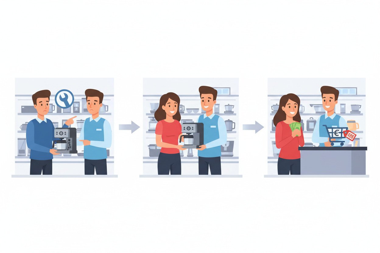 Uprawnienia przy reklamacji — naprawa, wymiana, zwrot towaru